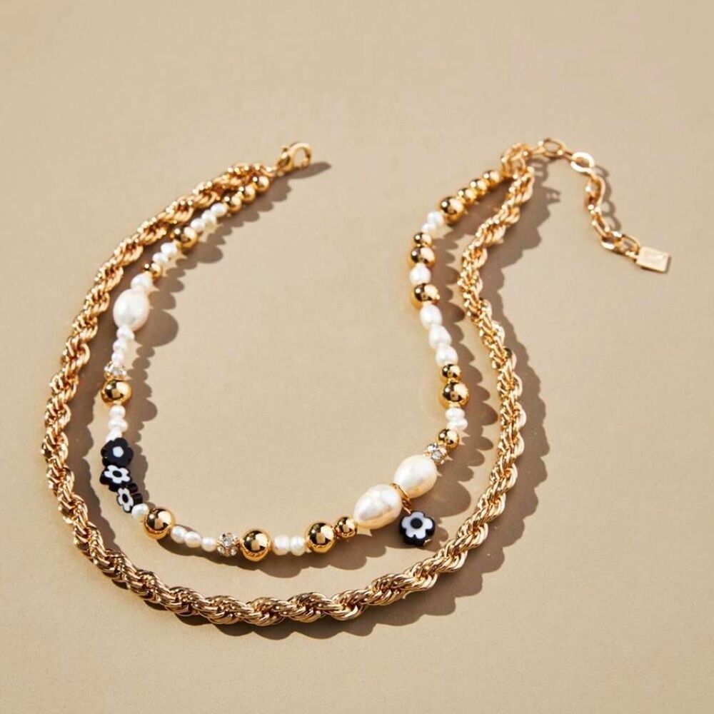 NWT Anthropologie Dannijo Mixed Pearl Necklace
